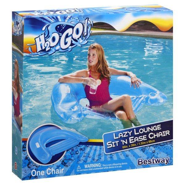H2OGO! Lazy Lounge Sit 'N Ease Floating Pool Chair
