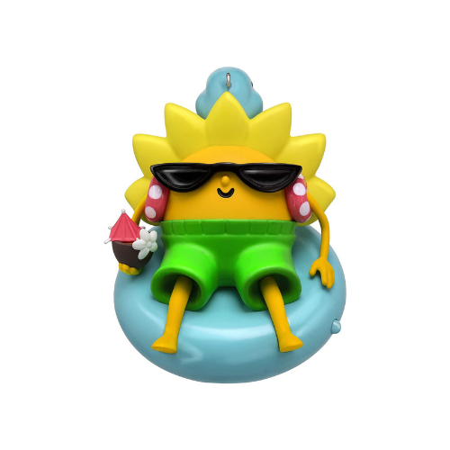 Hallmark Keepsake Christmas 2019 Sun Wearing Sunglasses Musical Ornament (Plays Walking On Sunshine Song)