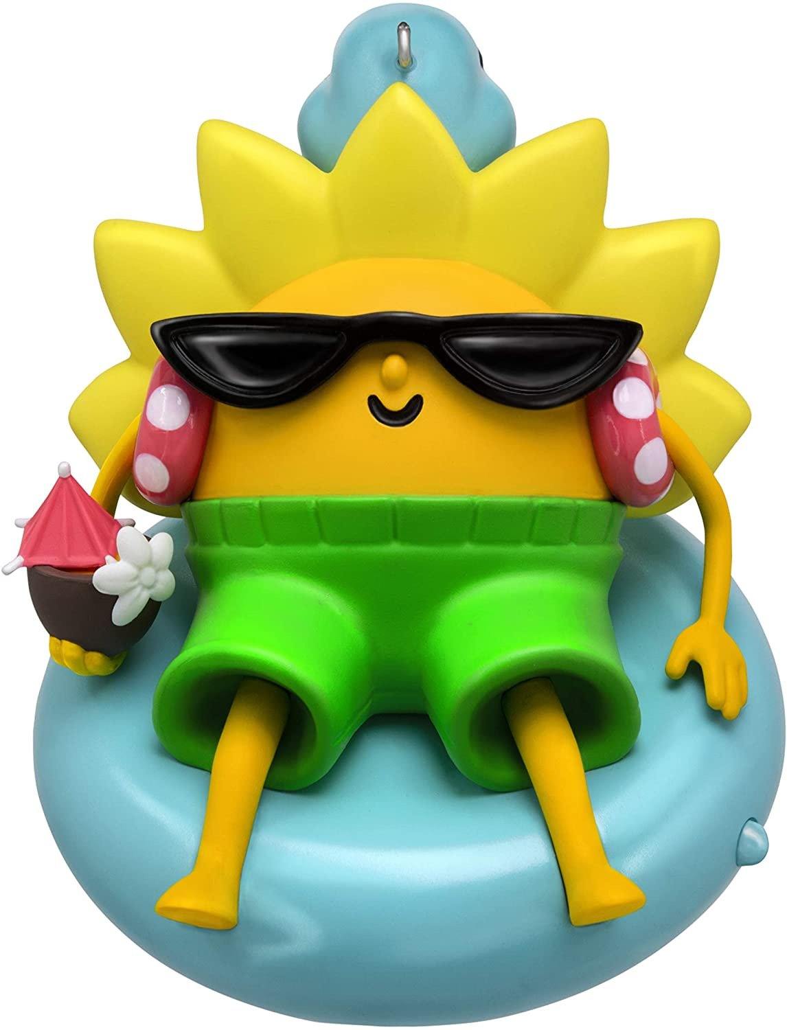 Hallmark Keepsake Christmas 2019 Sun Wearing Sunglasses Musical Ornament (Plays Walking On Sunshine Song)