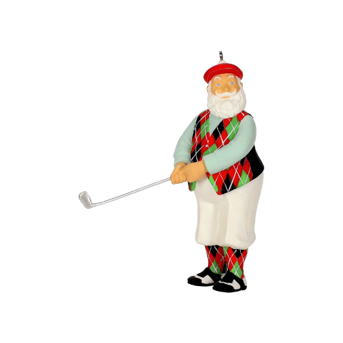 Hallmark Keepsake Christmas 2019 Year Dated Good-Looking Golfer Santa Ornament, Golf New In Box