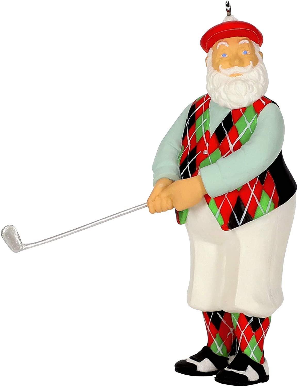Hallmark Keepsake Christmas 2019 Year Dated Good-Looking Golfer Santa Ornament, Golf New In Box