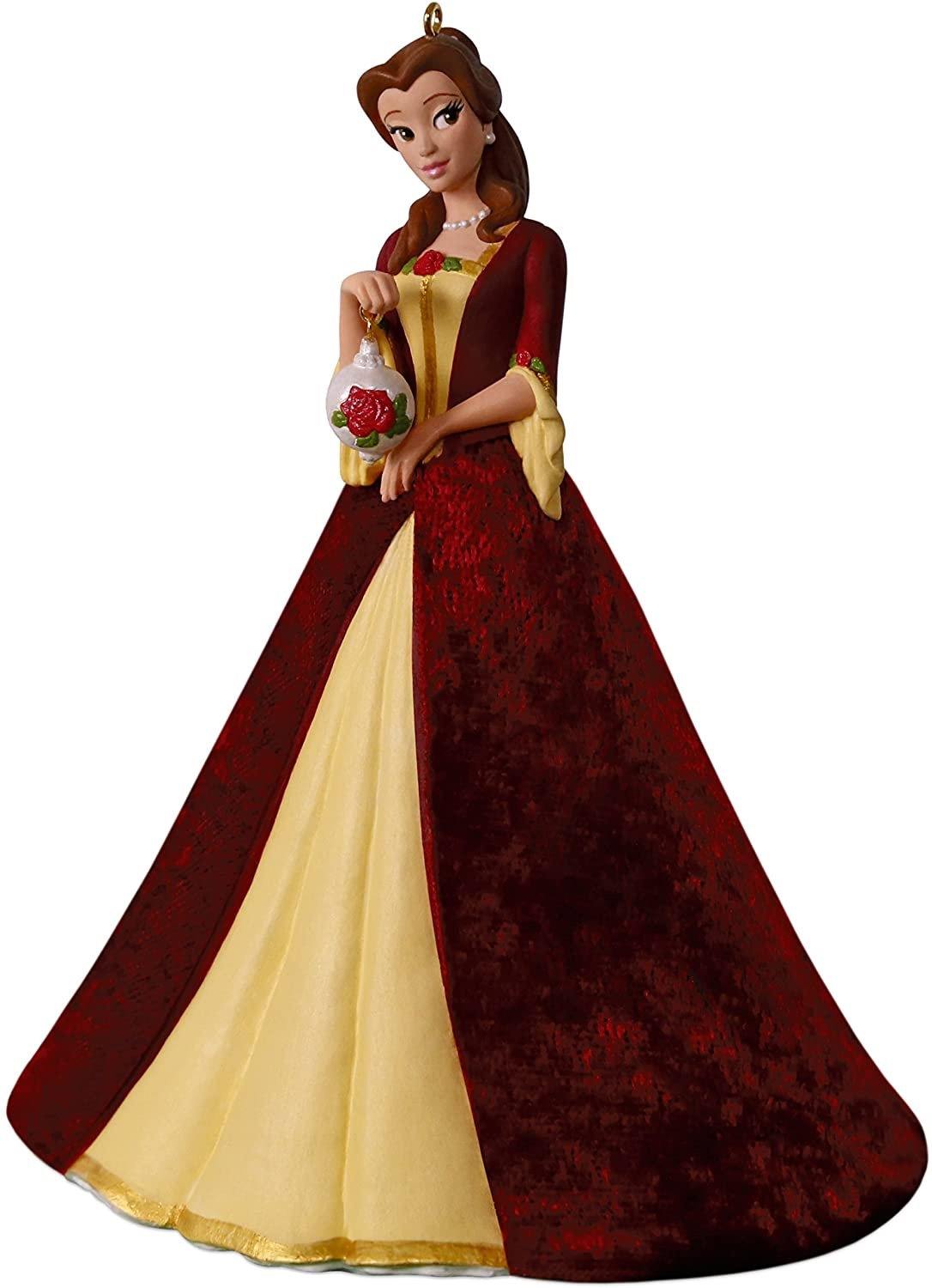 Hallmark Keepsake Christmas Ornament 2018 Year Dated, Disney Beauty And The Beast Christmas Belle, Porcelain New In Box