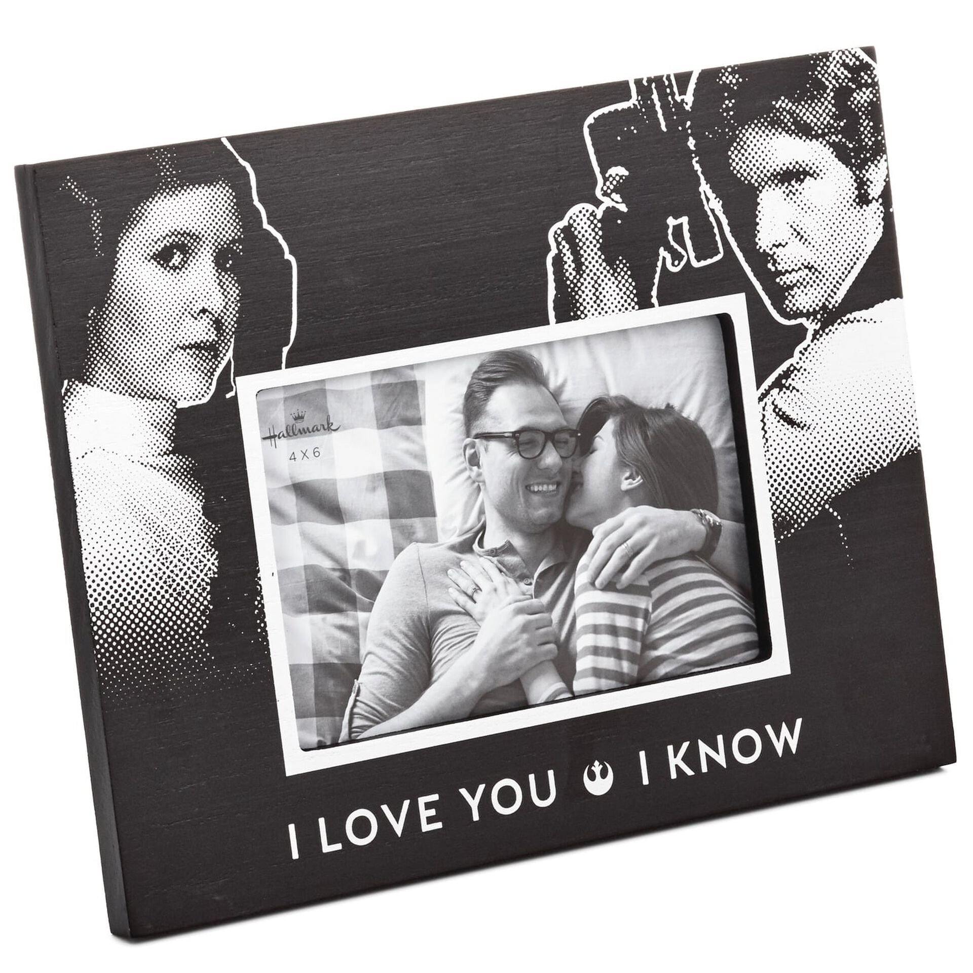 Hallmark Star Wars Han Solo and Princess Leia Love Picture Frame 4x6 New