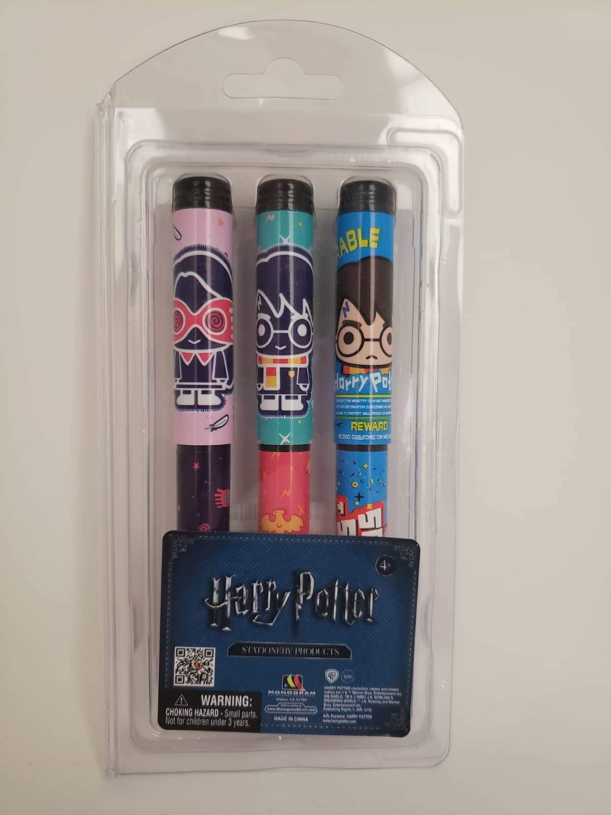 Harry Potter 3 Pack Of Barrel Pens