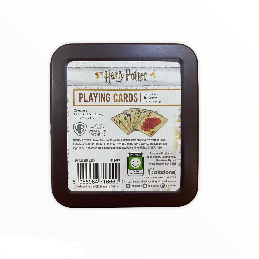 Harry Potter Playing Cards Hogwarts in Tin