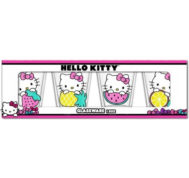 Hello Kitty 4 Piece 1.5oz Mini Glass Set