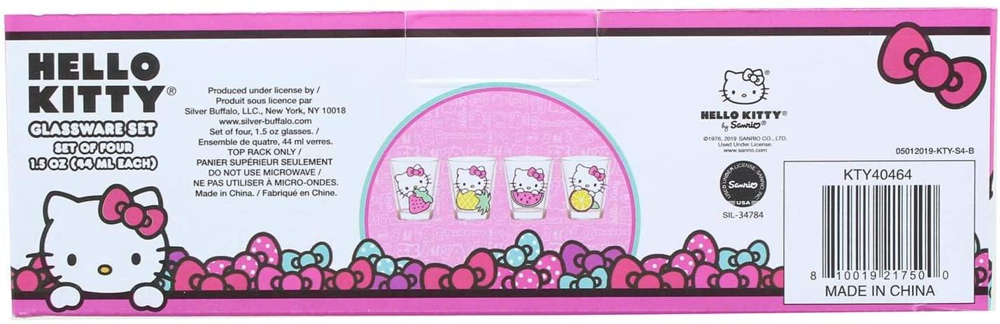 Hello Kitty 4 Piece 1.5oz Mini Glass Set
