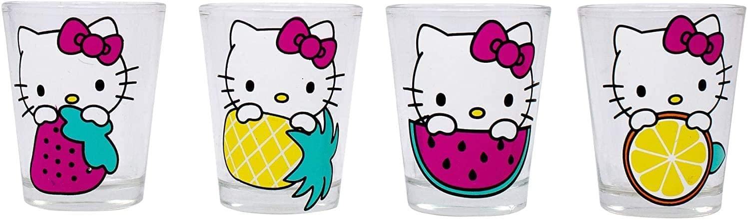 Hello Kitty 4 Piece 1.5oz Mini Glass Set