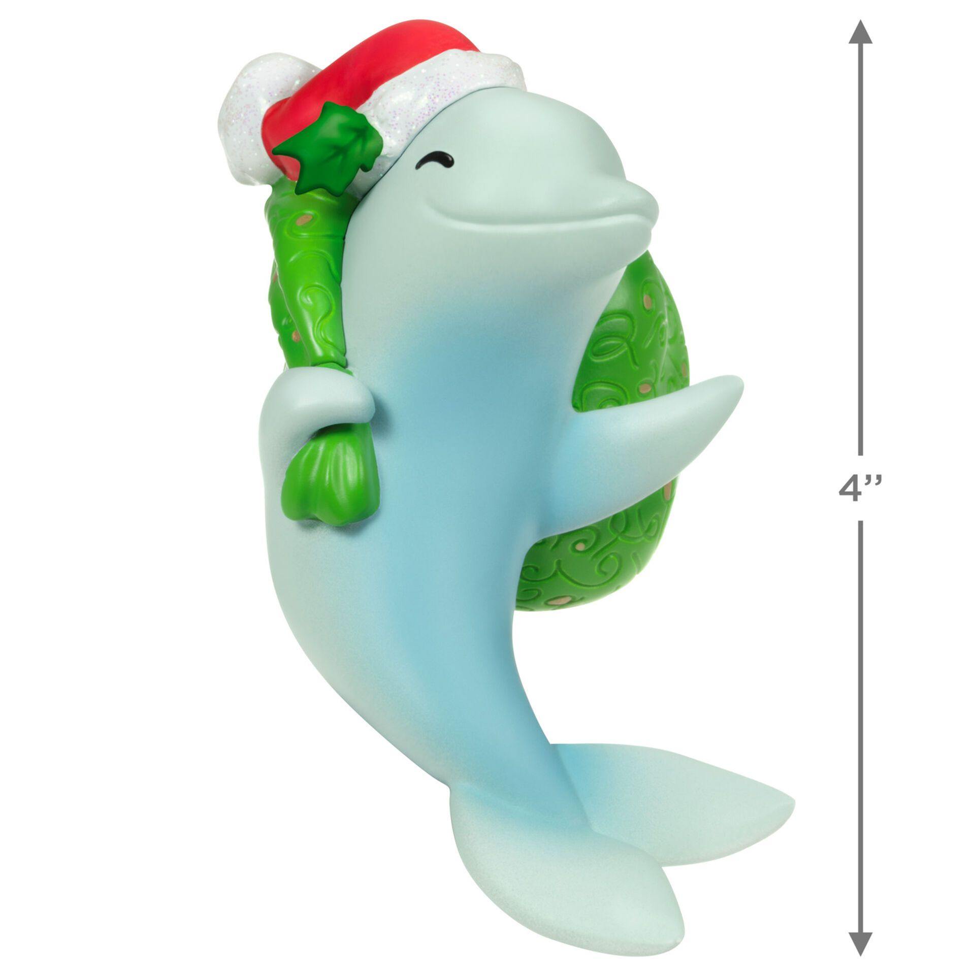 Here Comes Dolphin Claus Musical Ornament