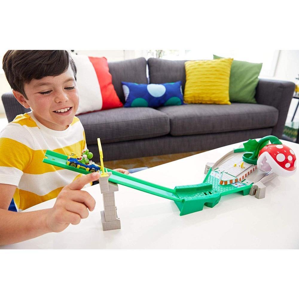 Hot Wheels Mario Kart Track Set Piranha Plant Slide Track