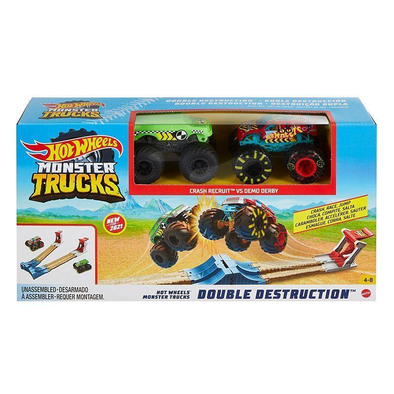 Hot Wheels Monster Trucks Double Destruction Play Set