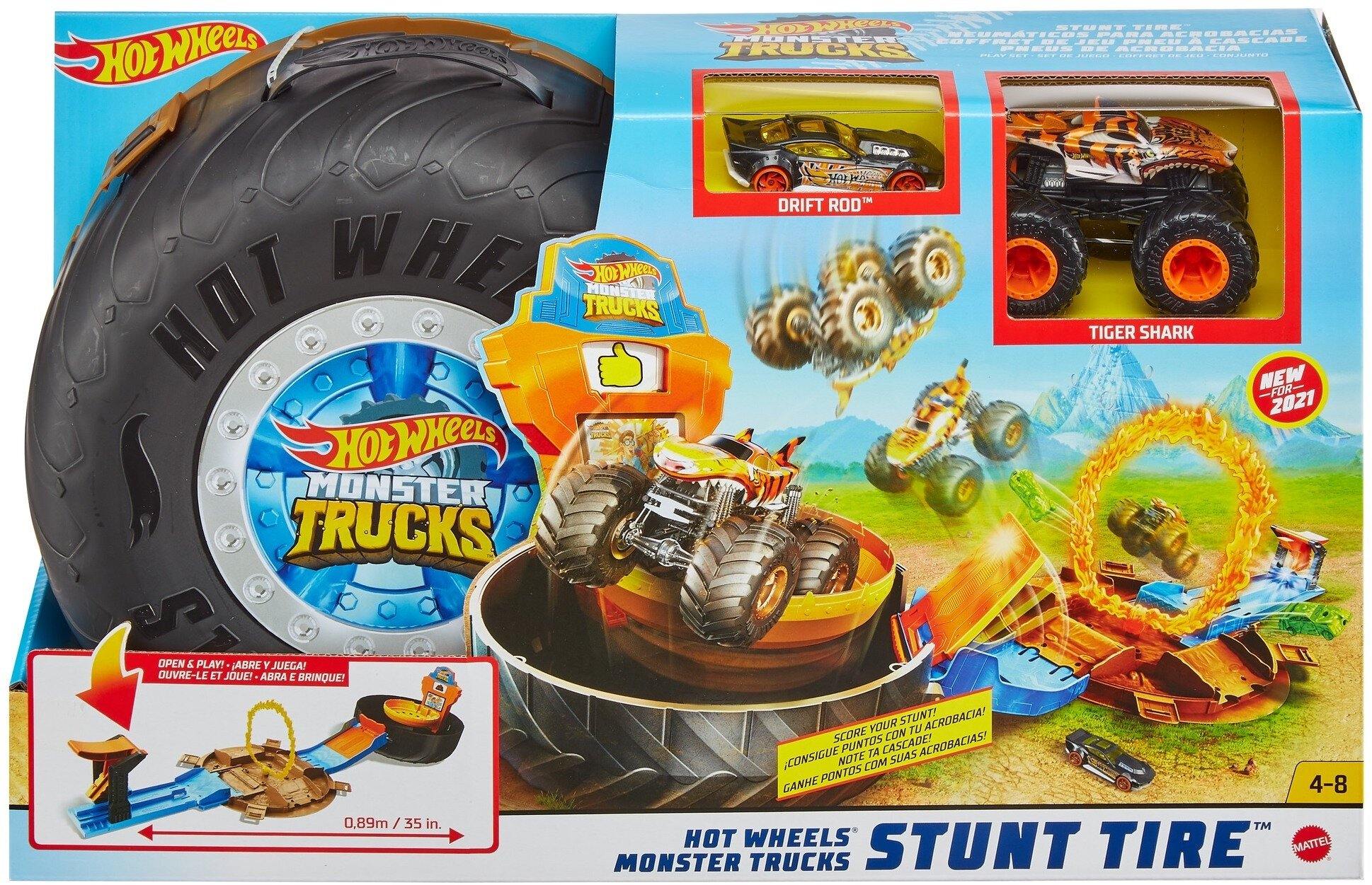 Hot Wheels Monster Trucks Stunt Tire Play Set
