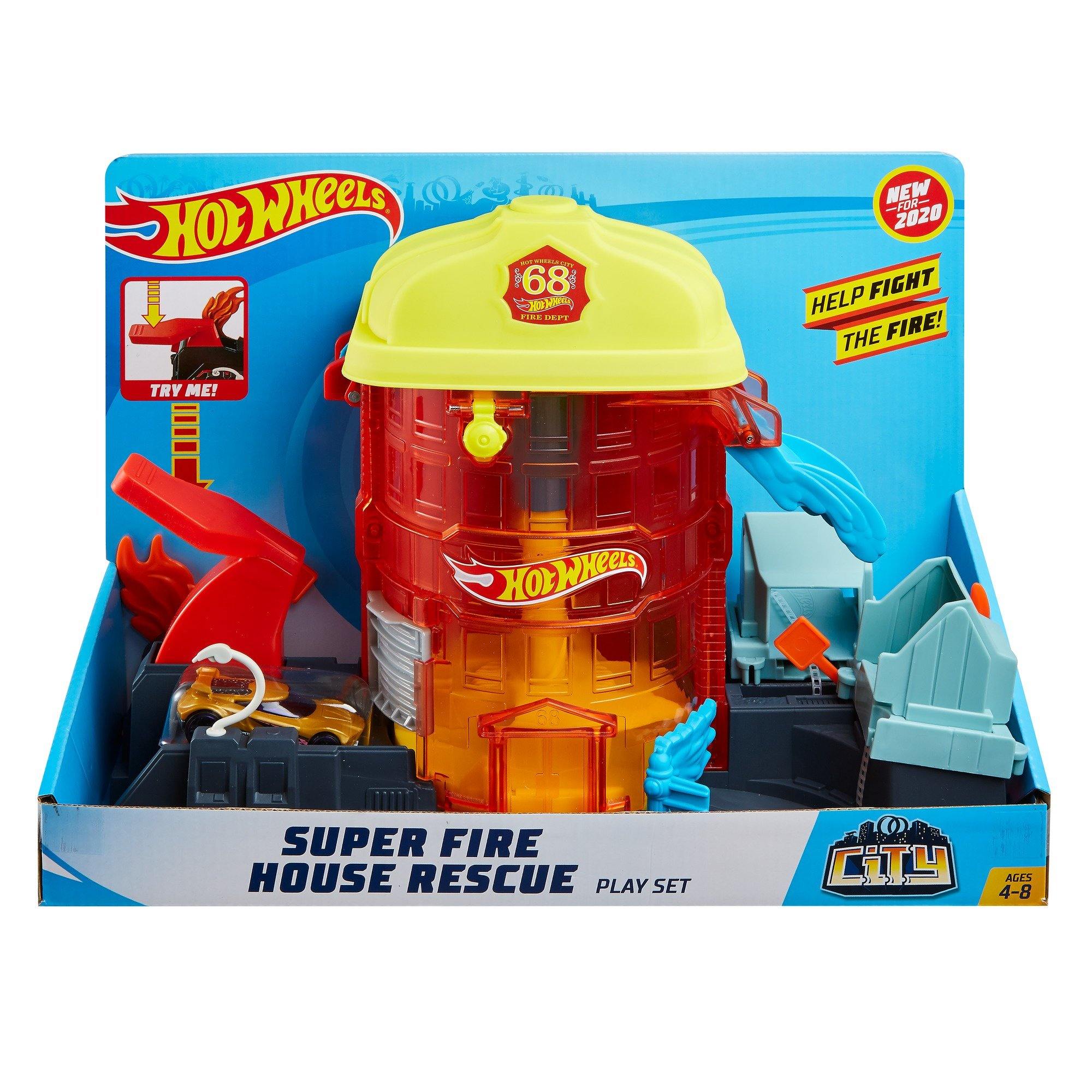 Hot Wheels Super Fire House Rescue Playset