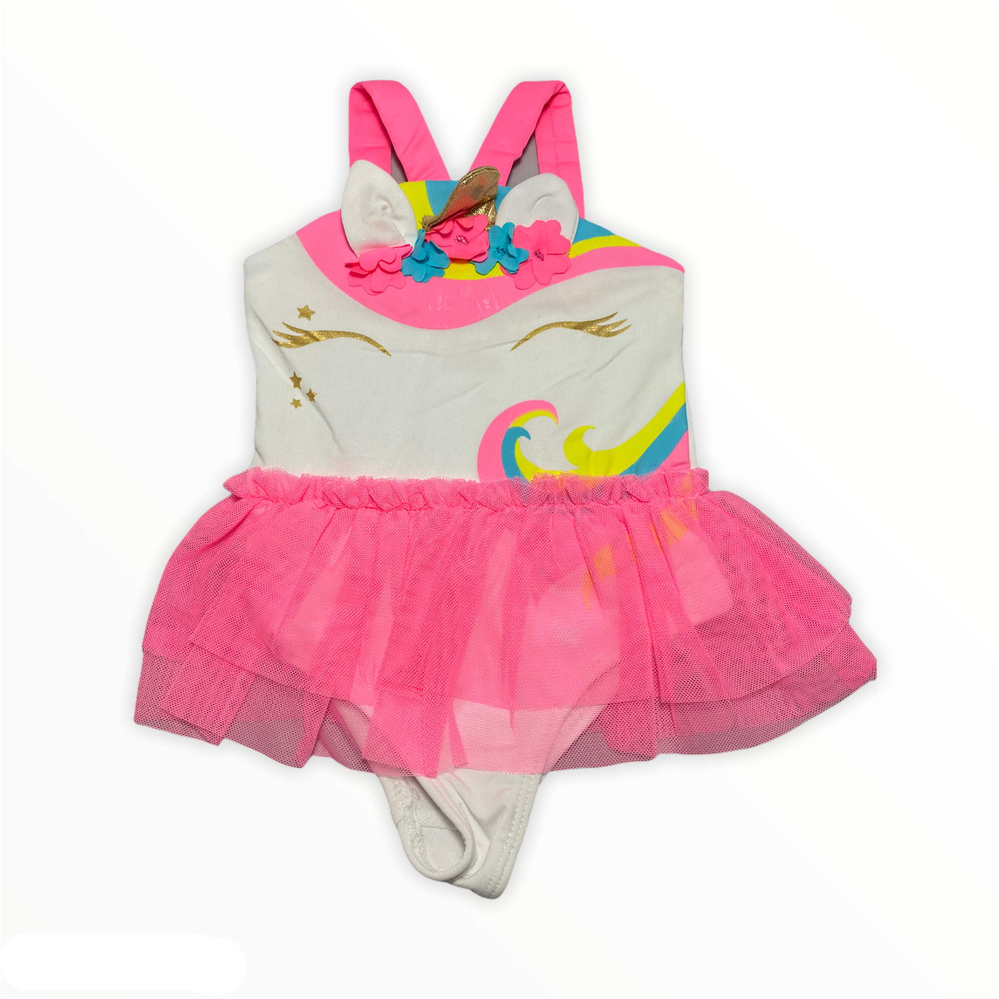 Infant Girls 1 Piece Swimsuits with Built-In Tutu Unicorn
