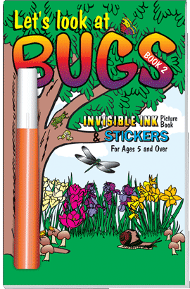 Invisible Ink With Stickers: Bugs Book 2