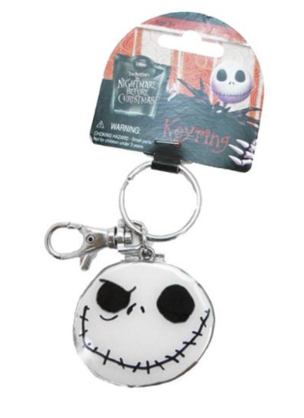 Jack Good Bad Day Face Colored Pewter Key Ring