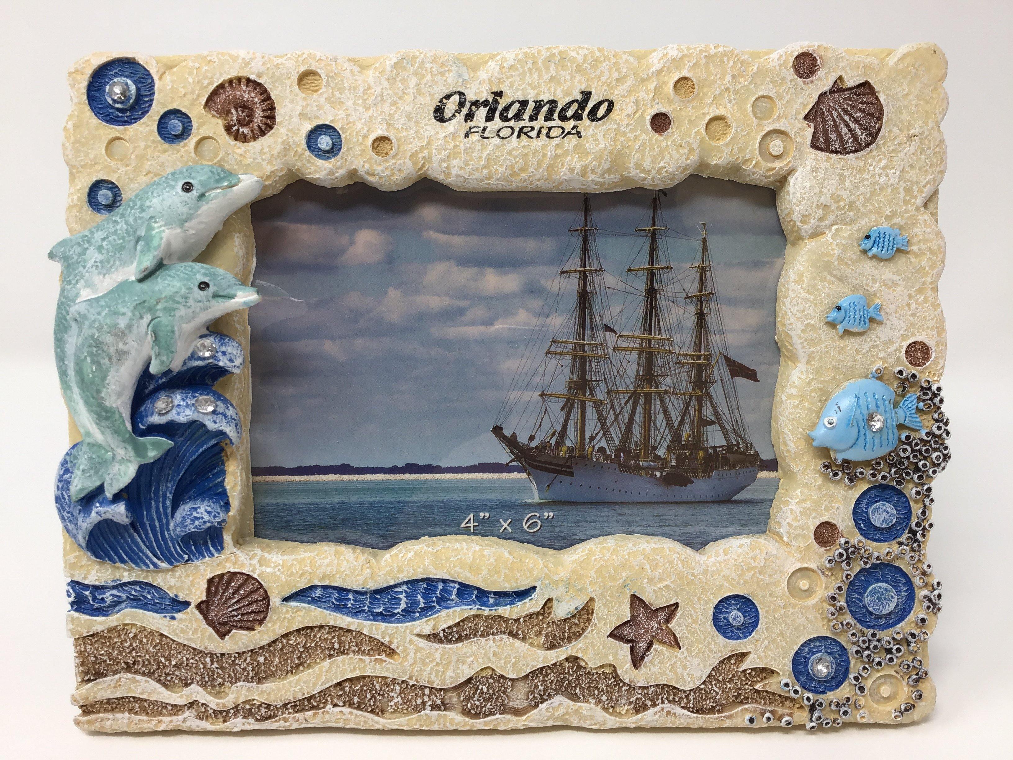 Jeweled Dolphin Orlando Photo Frame 4X6"