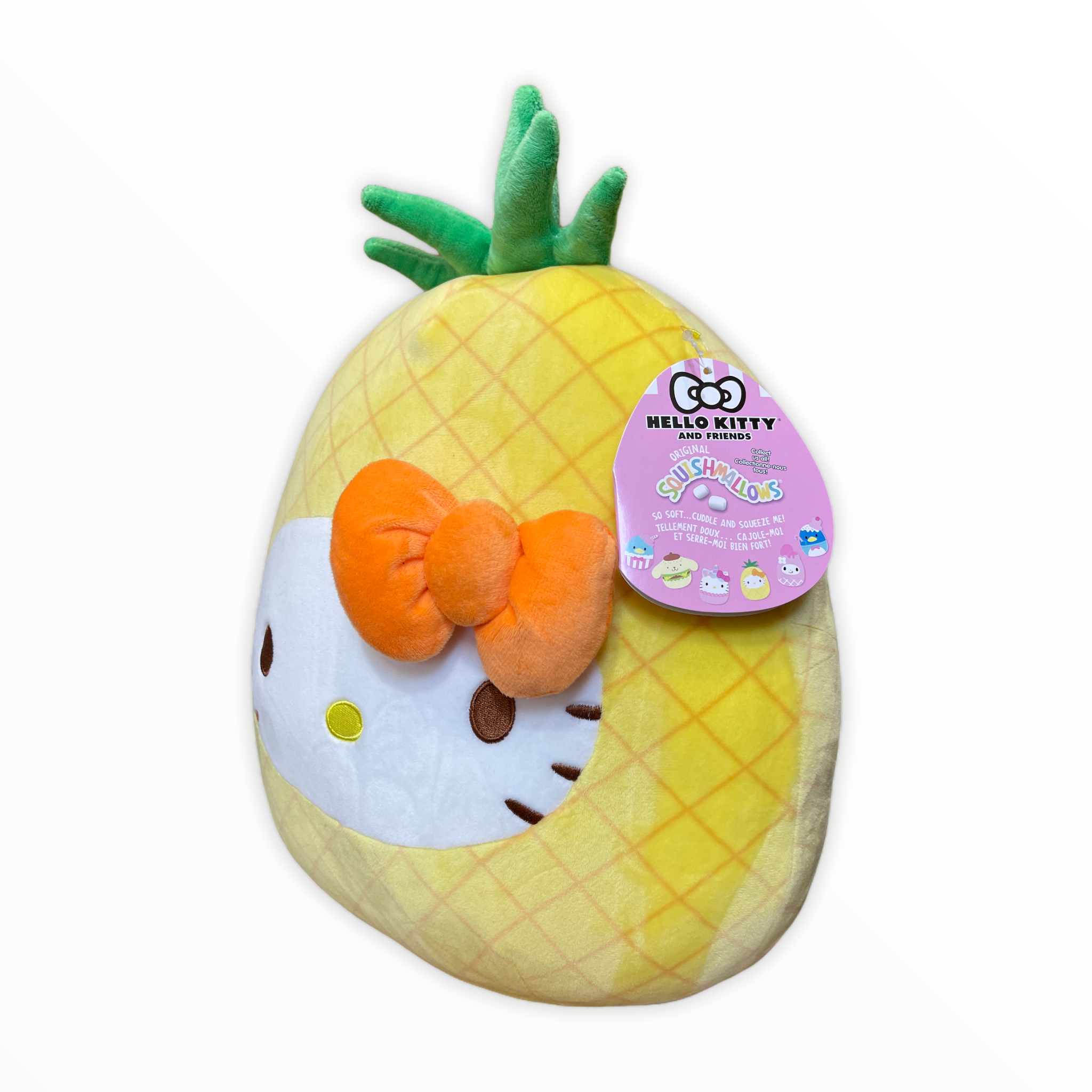 Kellytoy Offical Sanrio Squishmallow Pineapple Hello Kitty 12" Plush