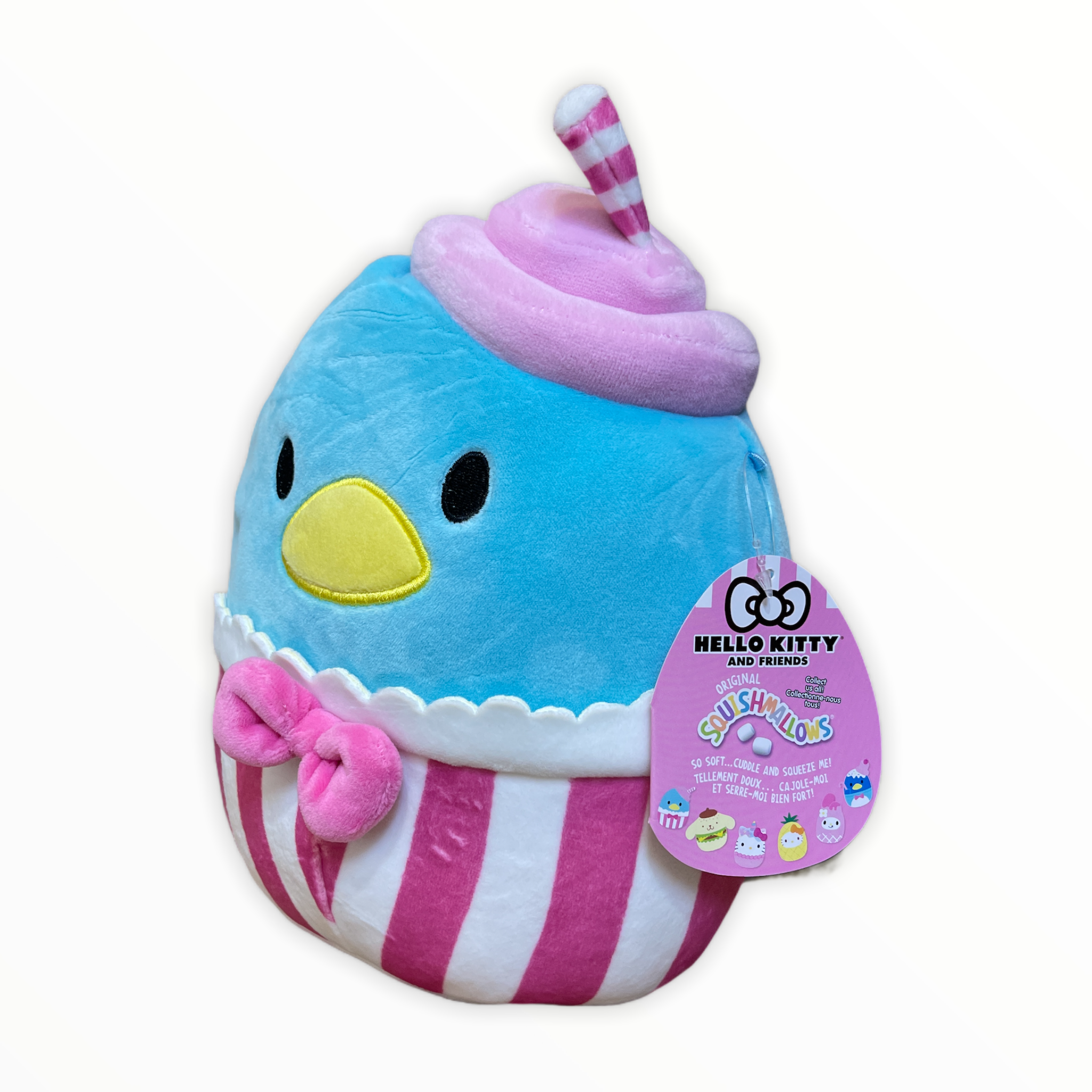 Kellytoy Offical Sanrio Squishmallow Tuxedo Sam Milkshake 8" Plush