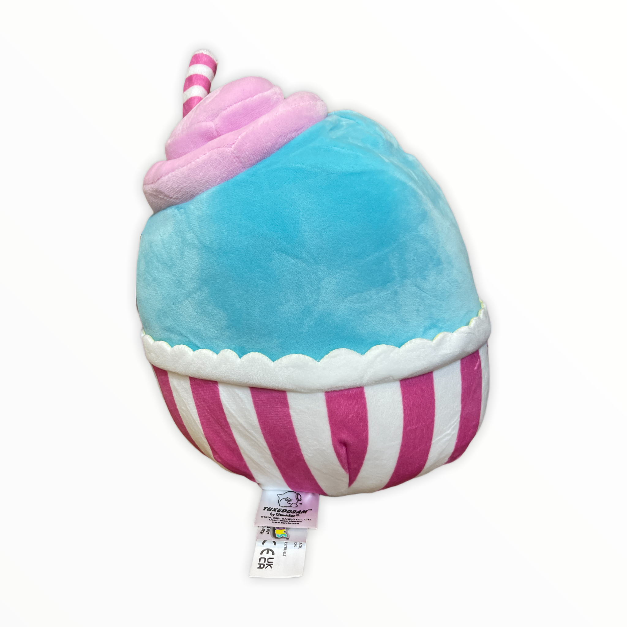 Kellytoy Offical Sanrio Squishmallow Tuxedo Sam Milkshake 8" Plush