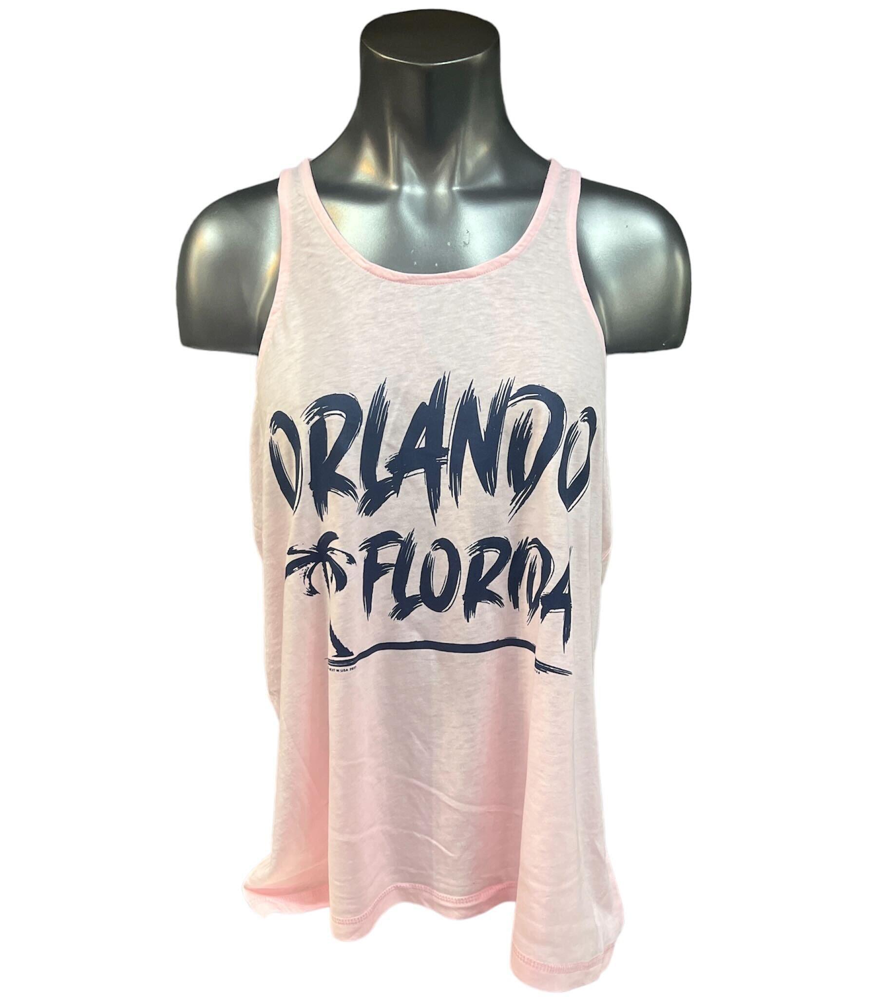 Ladies Knotted Back Racer Tank- Candy Pink