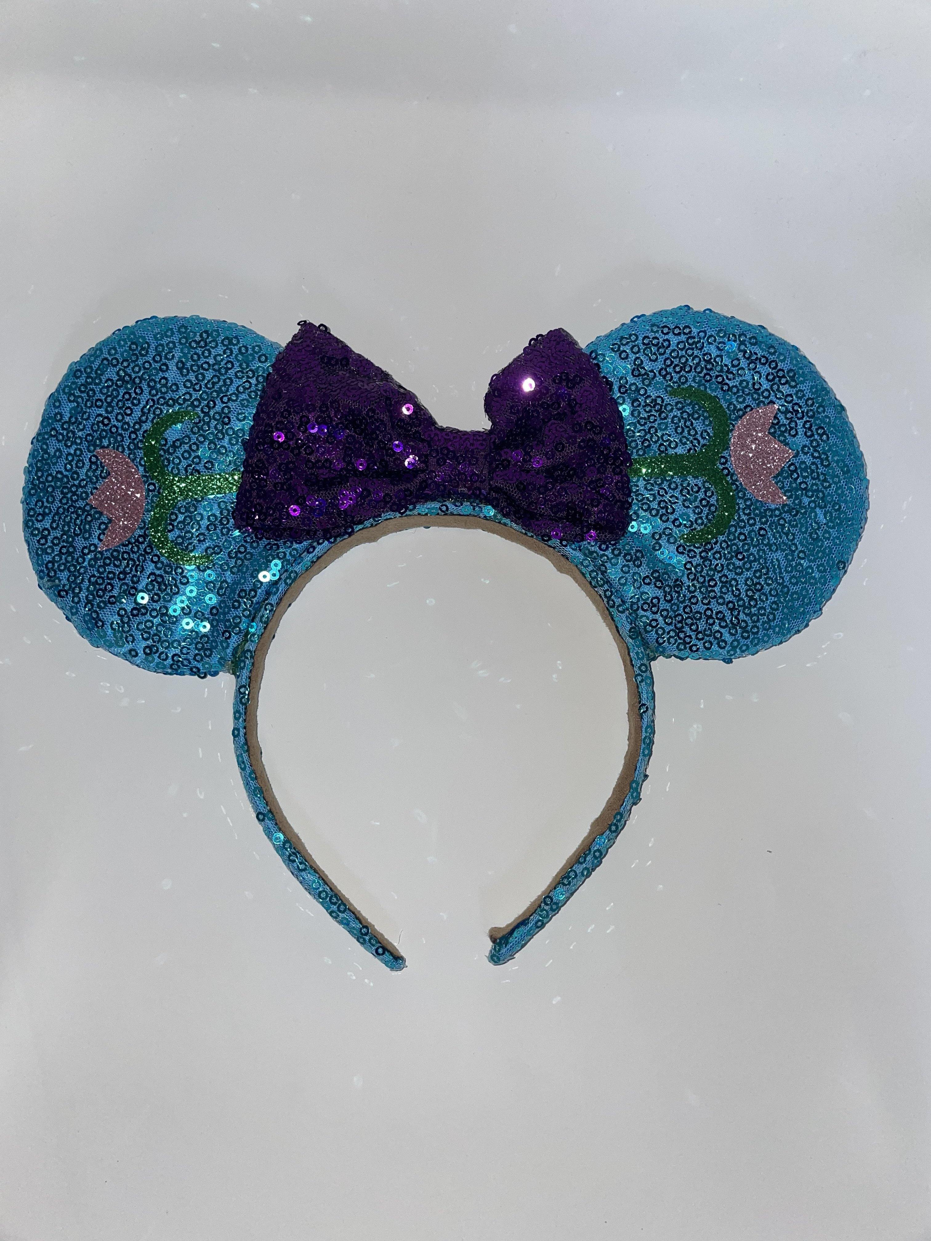 Light Blue Ears Purple Bow
