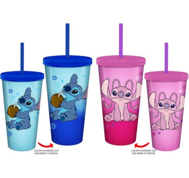 Lilo And Stitch Angel Coconut Flowers 24 oz 2 Pack Color Change