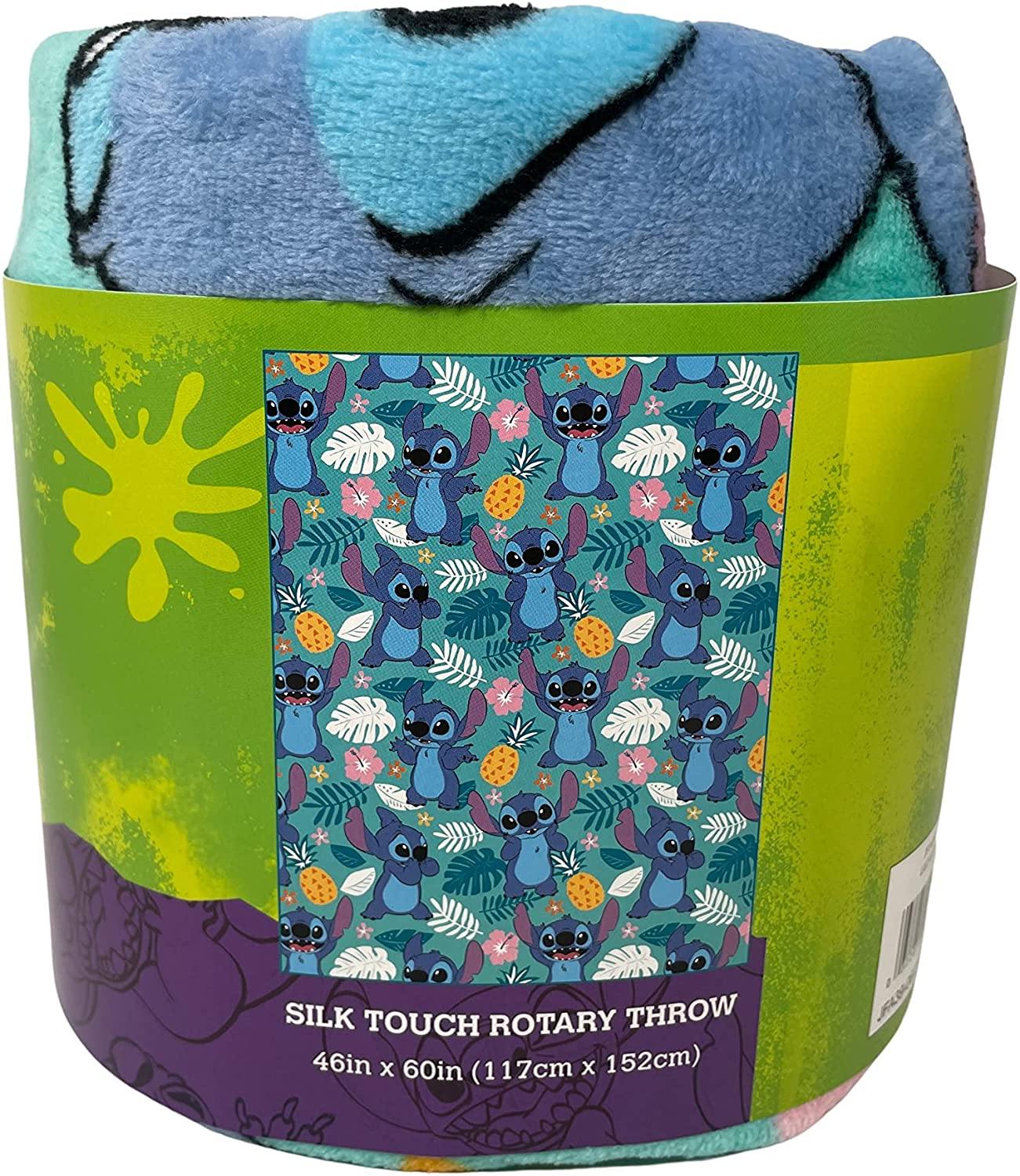 Lilo stitch-46x60 plush throw blanket rolled with paper wrap stitch only