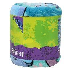 Lilo stitch-46x60 plush throw blanket rolled with paper wrap stitch only
