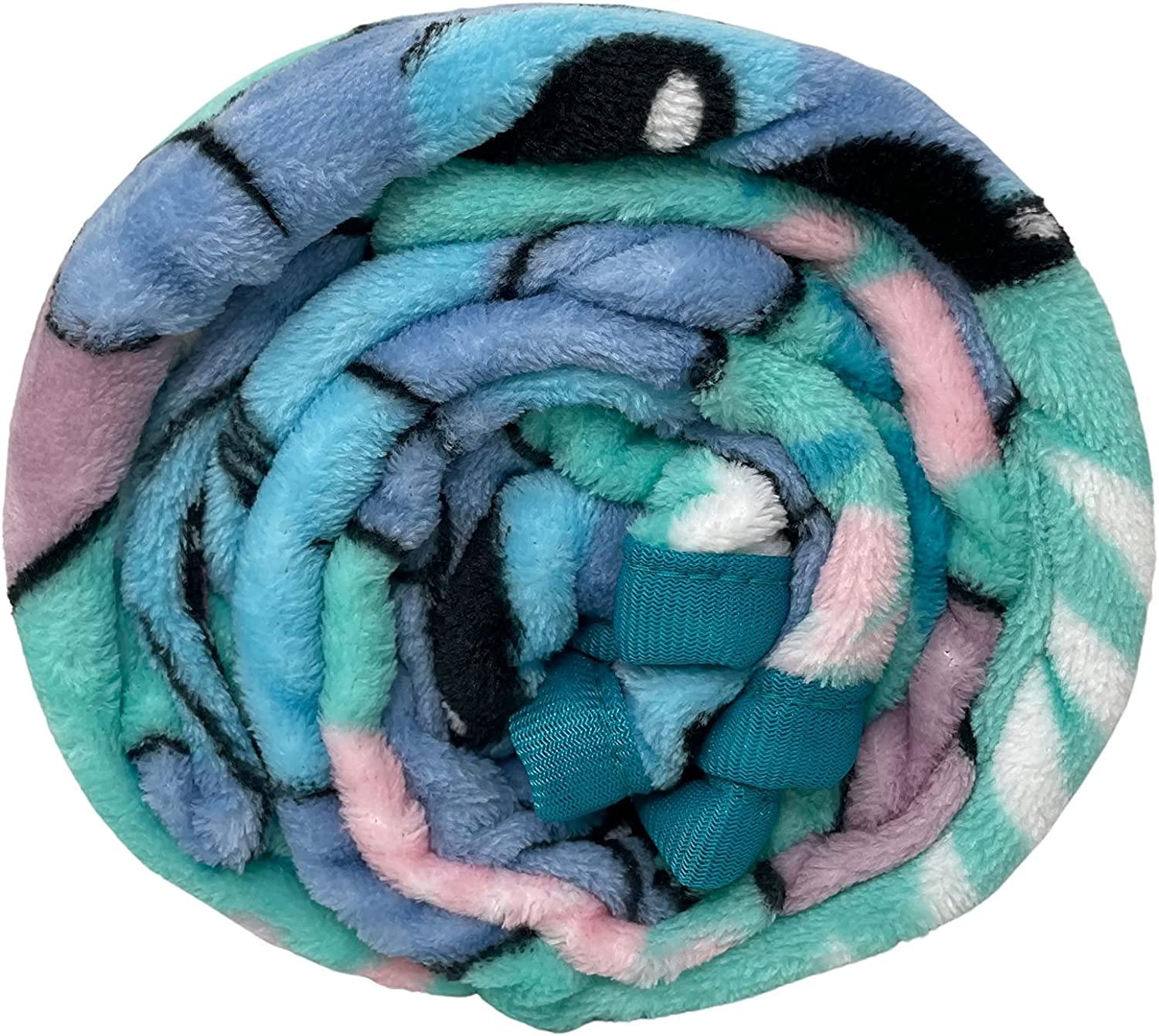 Lilo stitch-46x60 plush throw blanket rolled with paper wrap stitch only