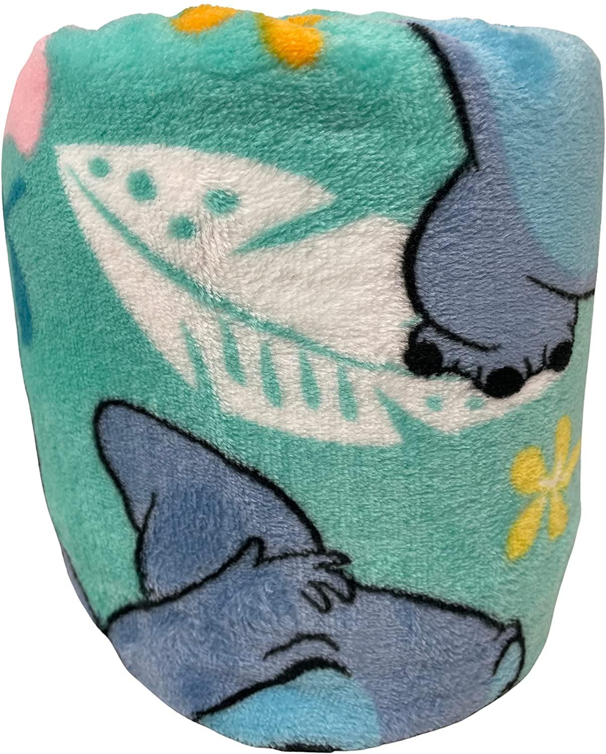 Lilo stitch-46x60 plush throw blanket rolled with paper wrap stitch only