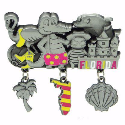 Magnets Pewter Dangle Beach Animal And Sand Castle