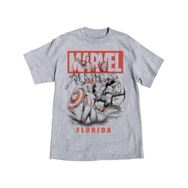 Marvel Adult Men's T-Shirt Avengers  Florida Namedrop