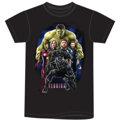 Marvel Adult Men's T-Shirt Florida Strong Black