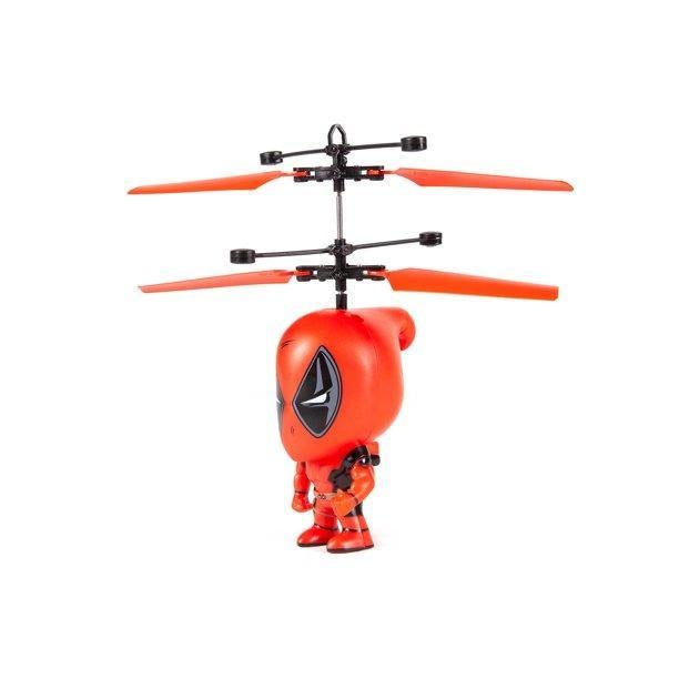 Marvel Licensed Deadpool Flying Figure IR UFO Big Head Helicopter