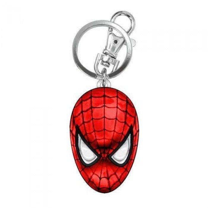 Marvel Spider Man Colored Head Pewter Key Ring