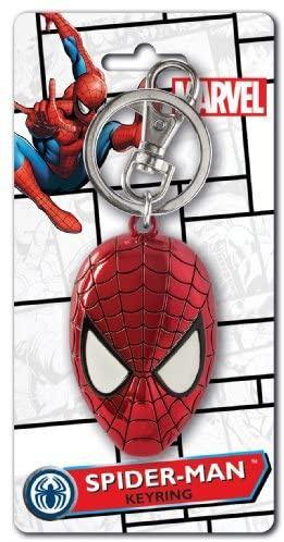 Marvel Spider Man Colored Head Pewter Key Ring