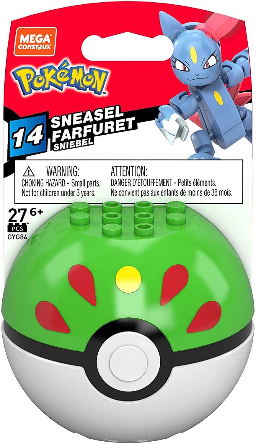 Mega Construx Pokemon Sneasel Poke Ball Building Set