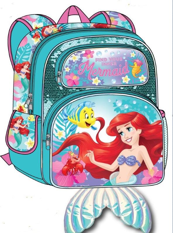 Mermaid 3D 12" Backpack With Sequin All Over Print