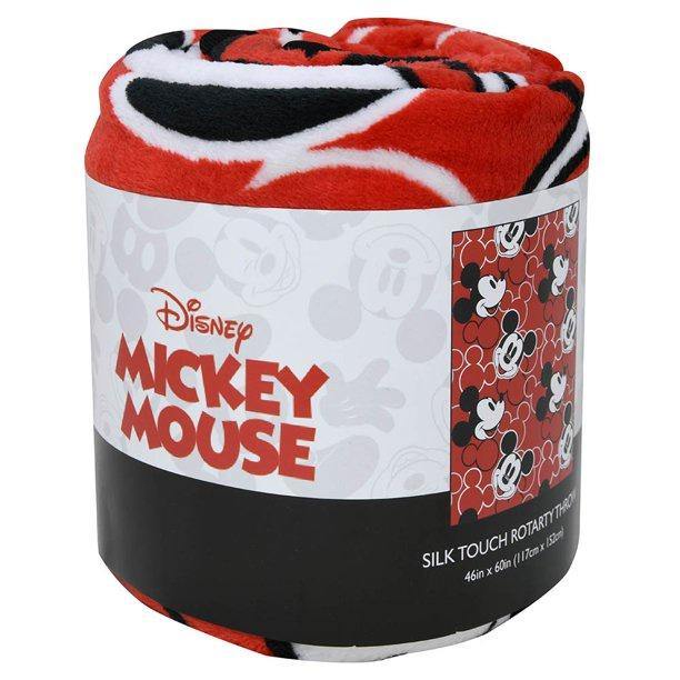 Mickey 46x60 Plush Throw Rolled with Paper Wrap