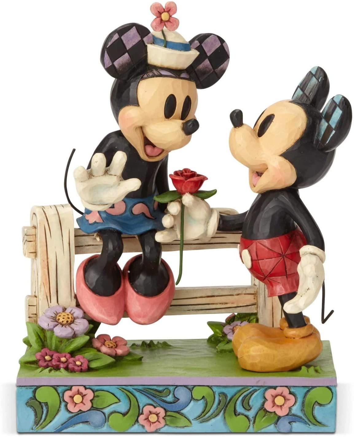 Mickey And Minnie By Fence New In Box