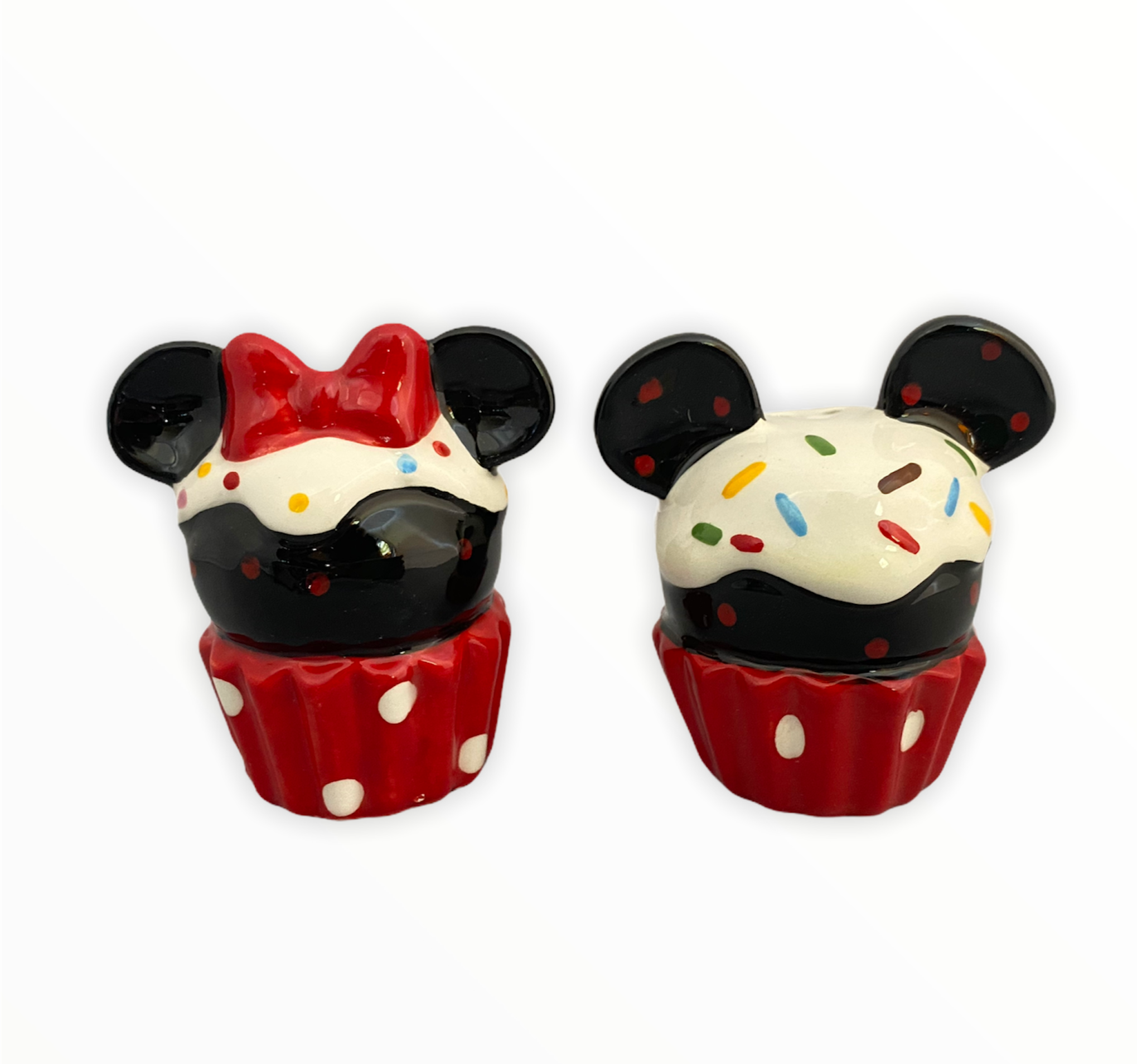 Mickey & Minnie Cupcake Salt & Pepper Shakers