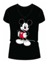 Mickey Hands On Hip Black Ladies Loungewear Tee
