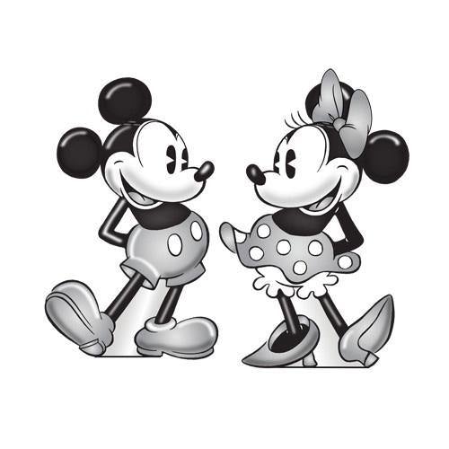 Mickey Minnie Tonal Salt & Pepper Shaker, Gray