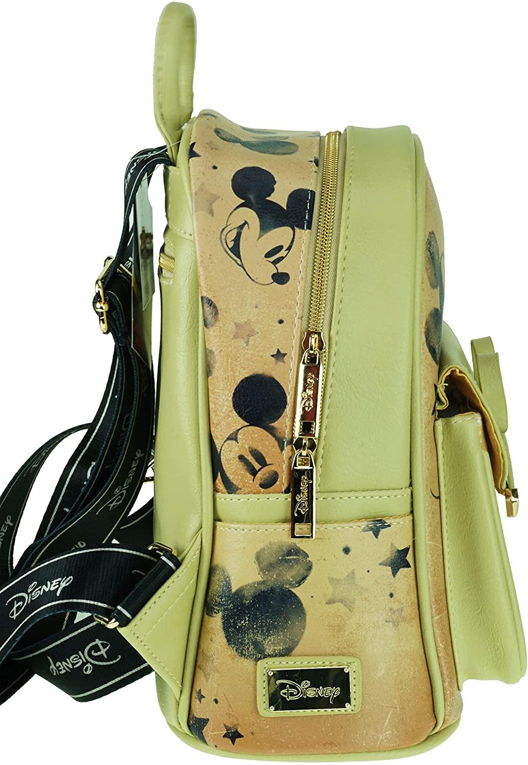 Mickey Mouse 11" Vegan Leather Mini Backpack- Ribbon