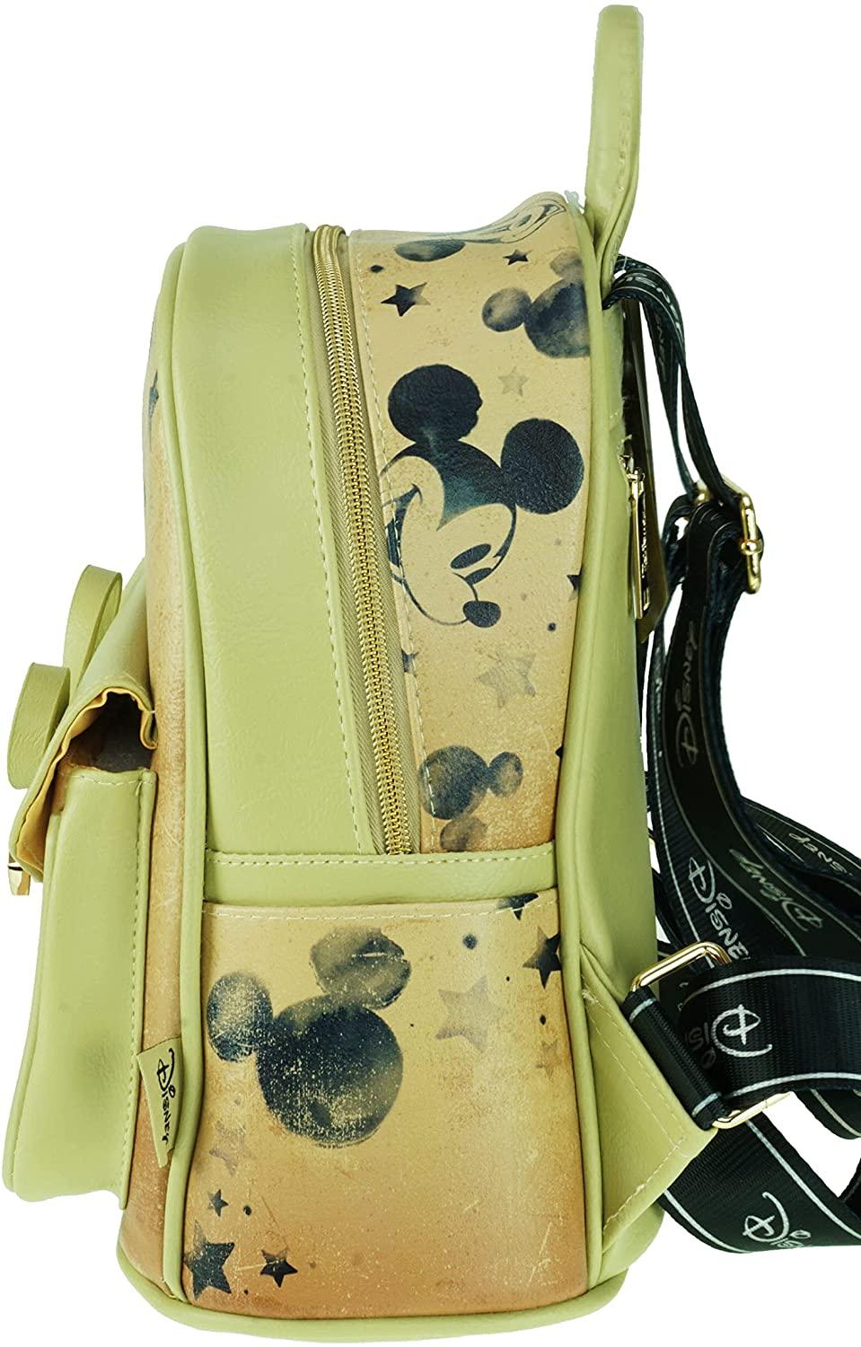 Mickey Mouse 11" Vegan Leather Mini Backpack- Ribbon