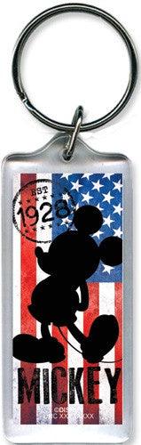 Mickey Mouse as American Icon Lucite Keychain