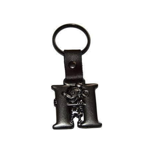 Mickey Mouse Letter H Pewter Keychain