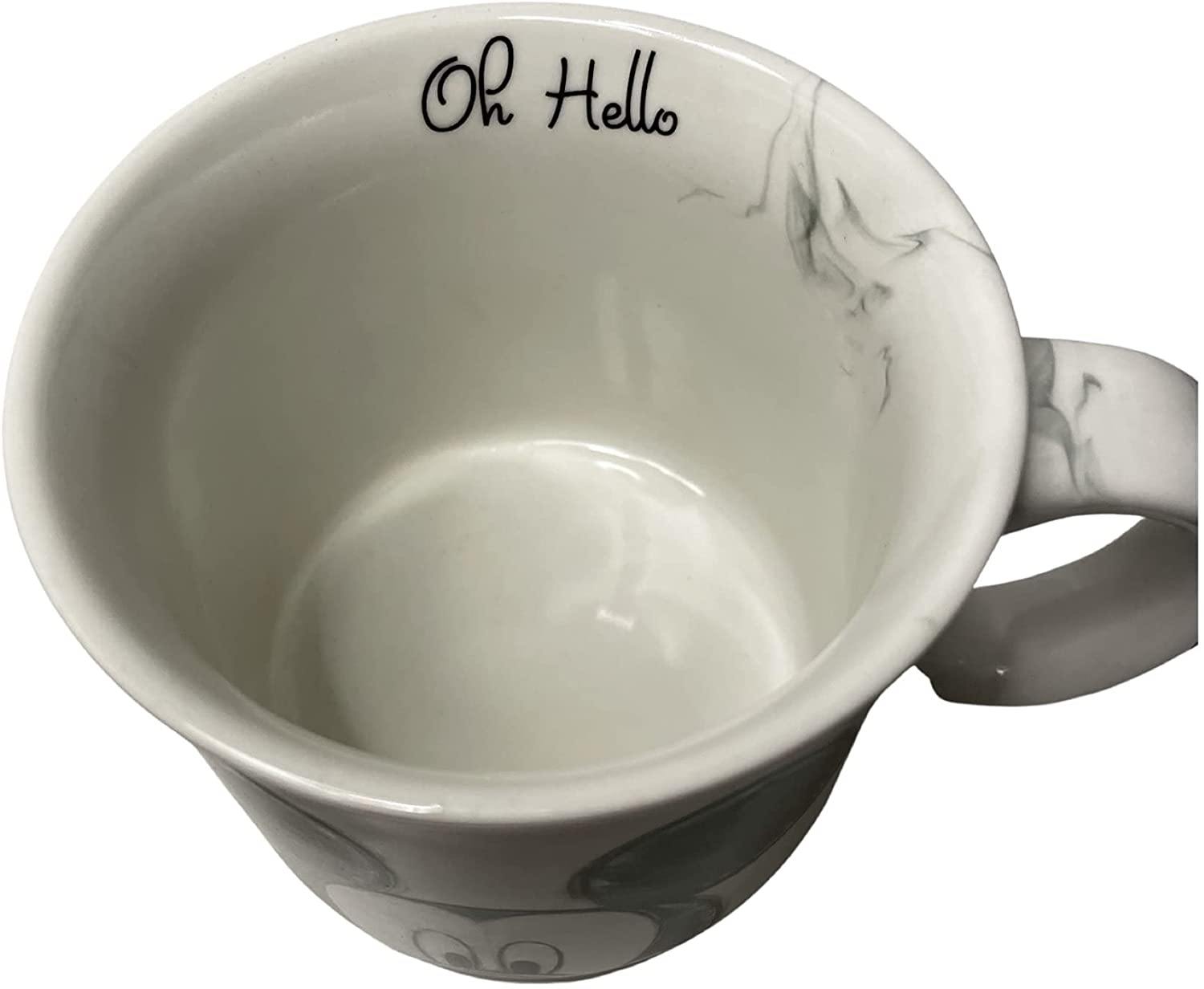 Mickey Mouse "OH HELLO" Black & White  Style Mug