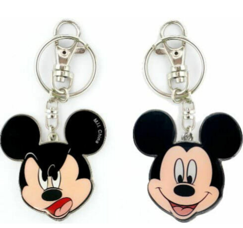 Mickey Two Sided Colored Pewter Key Chain